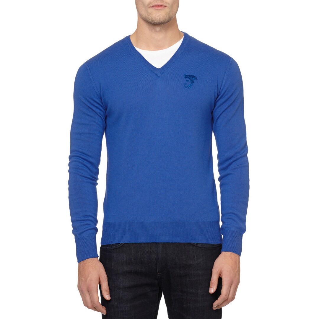 versace sweater blue