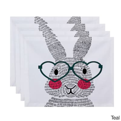 What's Up Bunny? Holiday Animal Print Place Mat (Set of 4)