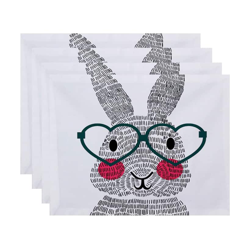 What's Up Bunny? Holiday Animal Print Place Mat (Set of 4)