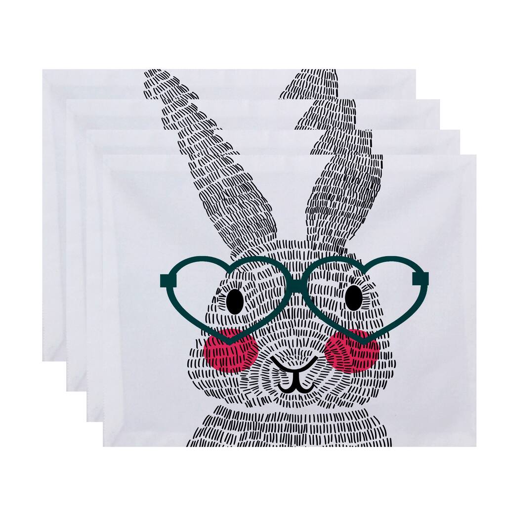 What's Up Bunny? Holiday Animal Print Place Mat (Set of 4)