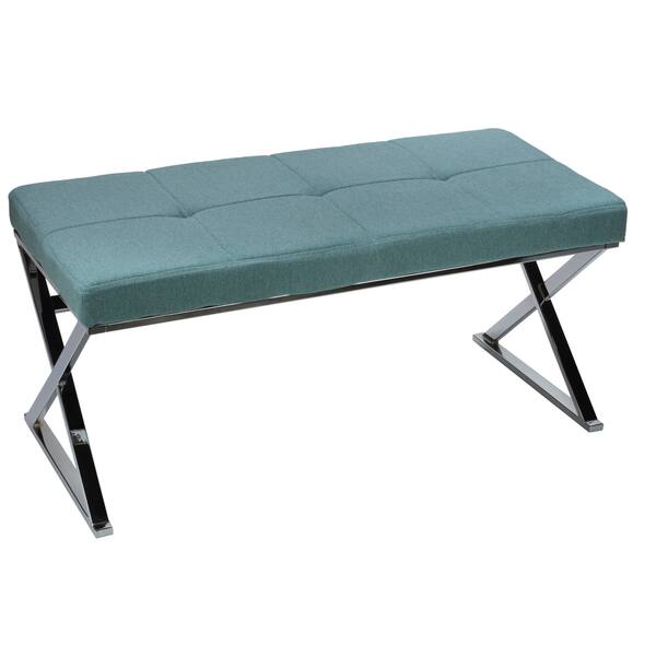 Shop Cortesi Home Zio Sea Breeze Contemporary X Frame Blue Fabric