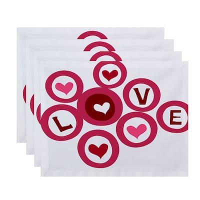 Love in the Round Holiday Geometric Print Place Mat (Set of 4)