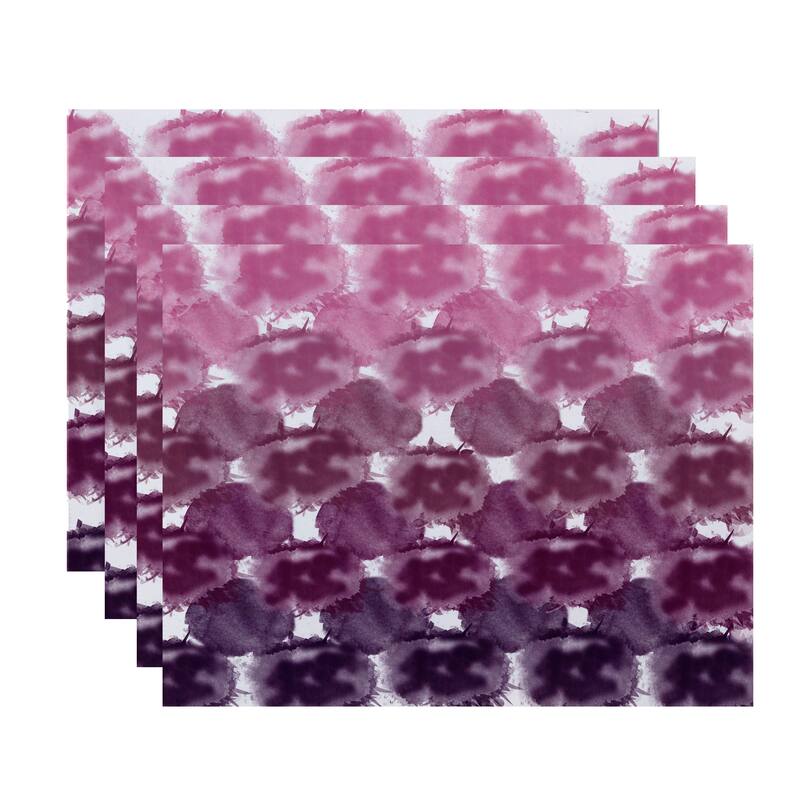Beach Clouds Geometric Print Place Mat (Set of 4) - Purple