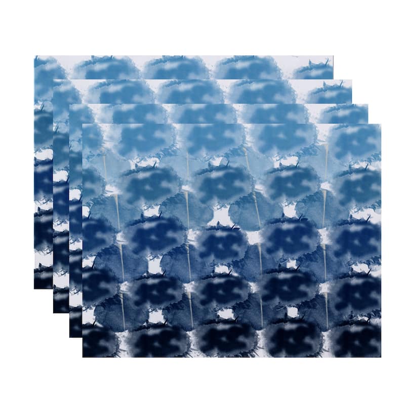 Beach Clouds Geometric Print Place Mat (Set of 4) - Blue