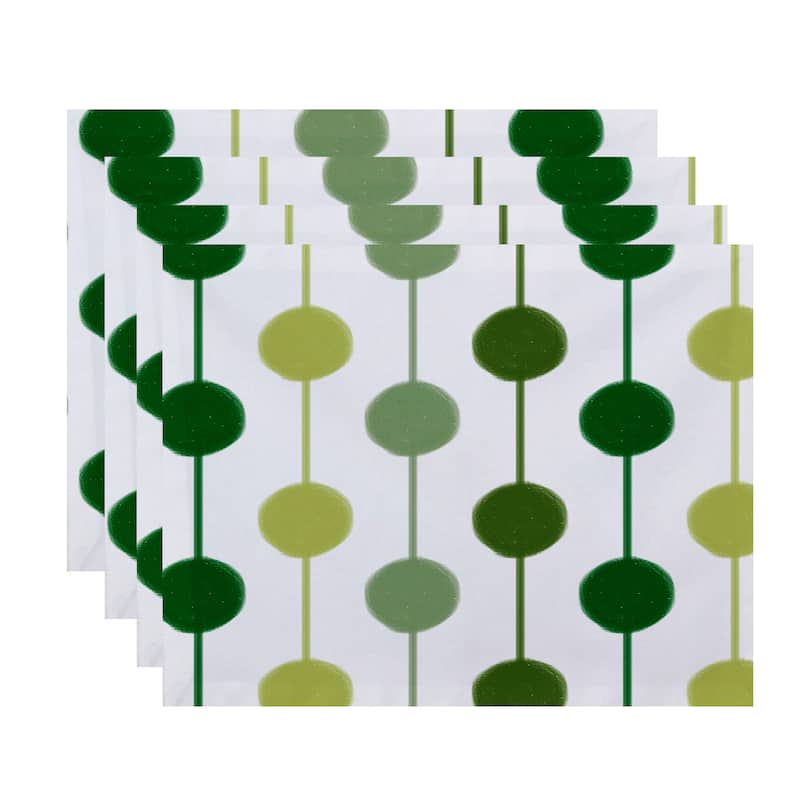 Brady Beads Stripe Print Place Mat (Set of 4) - Green
