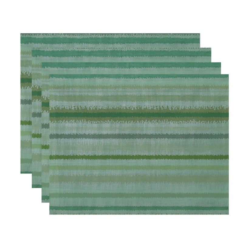 Raya De Agua Stripe Print Place Mat (Set of 4) - Green