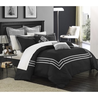 Chic Home Cornelius Black 12-Piece Bed in a Bag Comforter Set