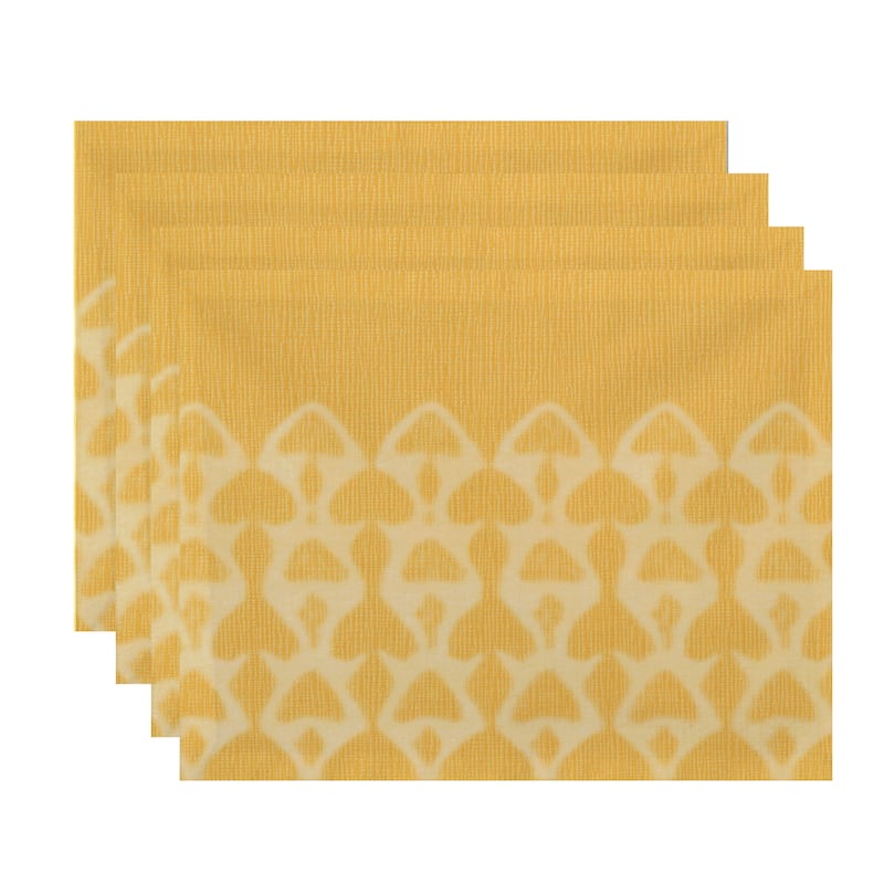 Watermark Geometric Print Place Mat (Set of 4) - Yellow