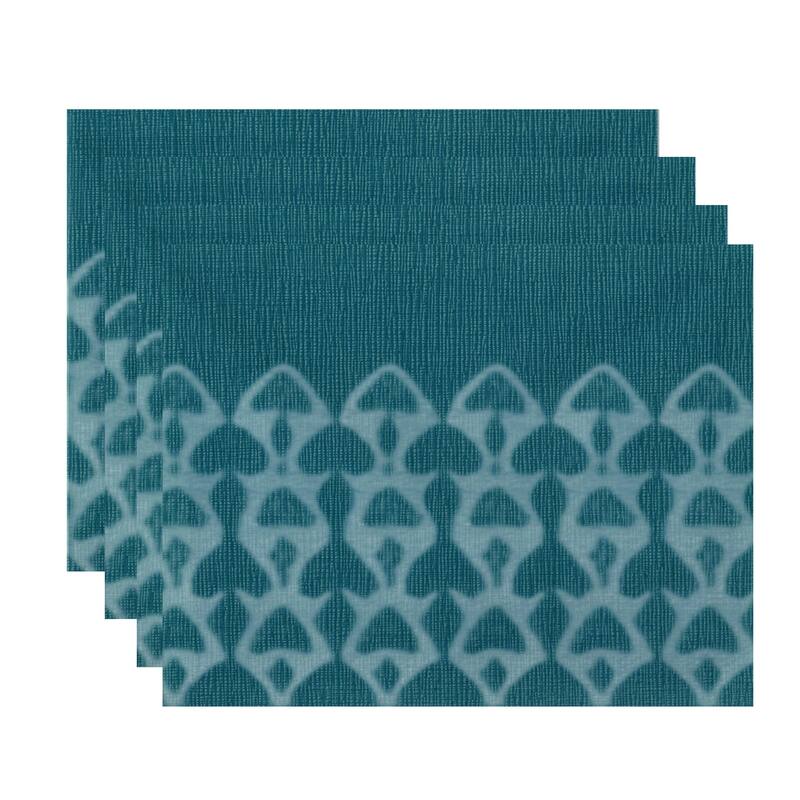 Watermark Geometric Print Place Mat (Set of 4) - Teal