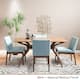 Shuman Mid-Century Modern 5 Piece Dining Set by Christopher Knight Home - mint + natural walnut