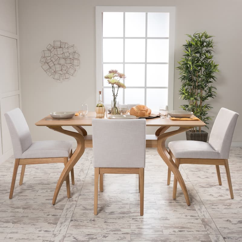 Shuman Mid-Century Modern 5 Piece Dining Set by Christopher Knight Home