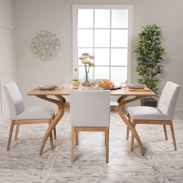 Shuman Mid-Century Modern 5 Piece Dining Set by Christopher Knight Home