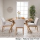 preview thumbnail 2 of 5, Shuman Mid-Century Modern 5 Piece Dining Set by Christopher Knight Home light beige + natural oak