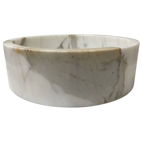 Italian Calacattaa Gold Marble Sink - Overstock - 12898568
