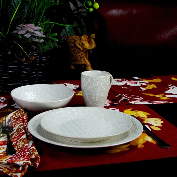 Ivory stoneware dinnerware sale