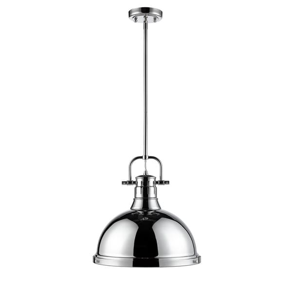 Golden Lighting Duncan 1-light Chrome Steel Pendant