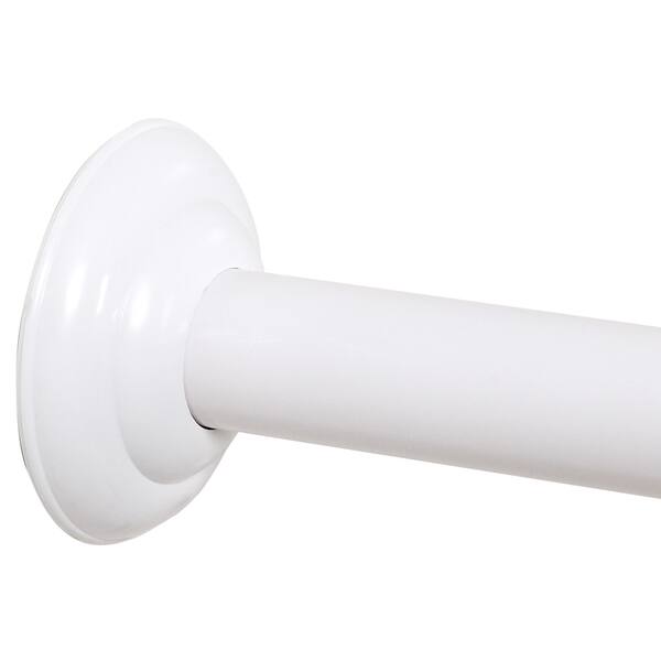 Zenna Home 648WW White Adjustable Builder Grade Tension Shower Rod ...
