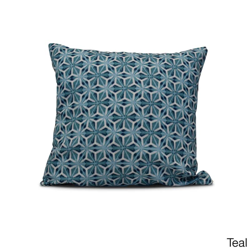 26-inch Water Mosaic Geometric Print Pillow