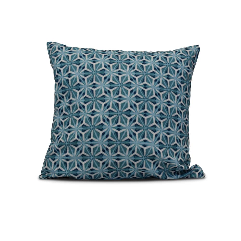 26-inch Water Mosaic Geometric Print Pillow
