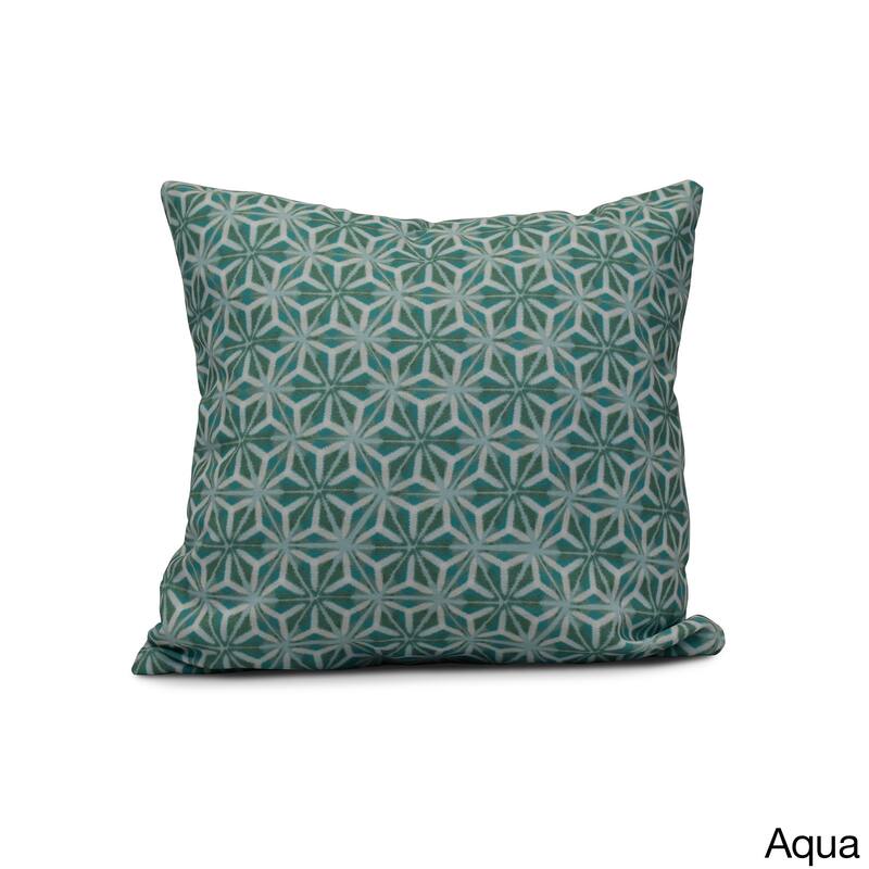 26-inch Water Mosaic Geometric Print Pillow