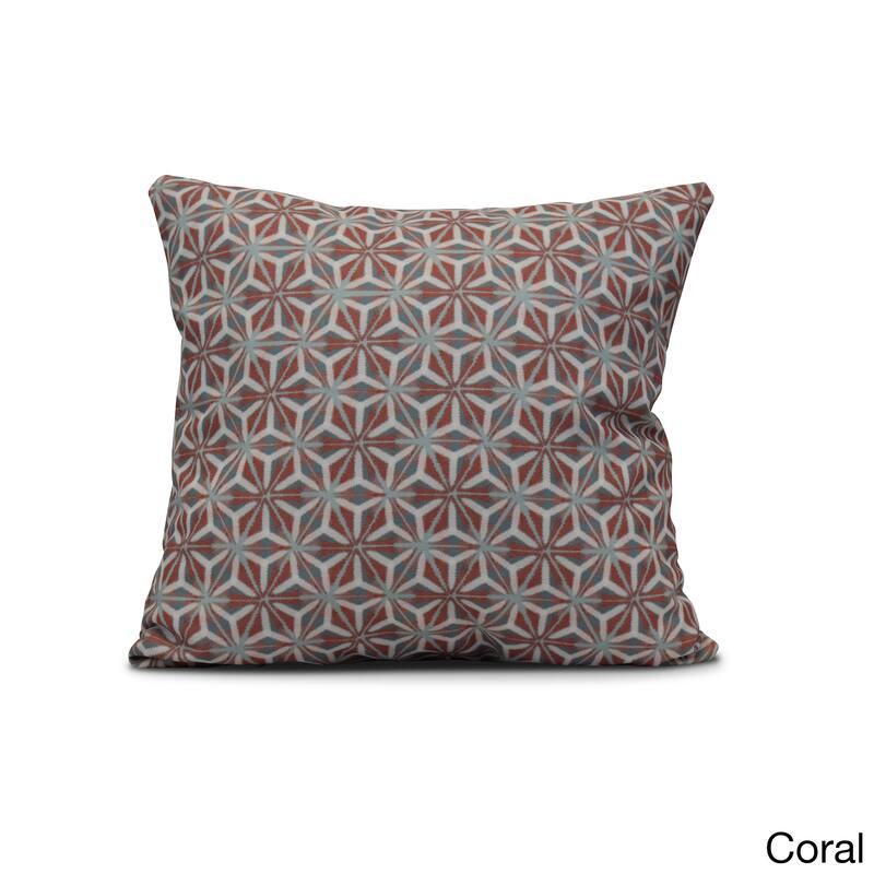 26-inch Water Mosaic Geometric Print Pillow - Grey