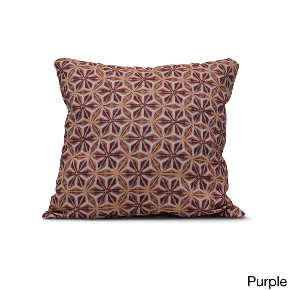 26-inch Water Mosaic Geometric Print Pillow