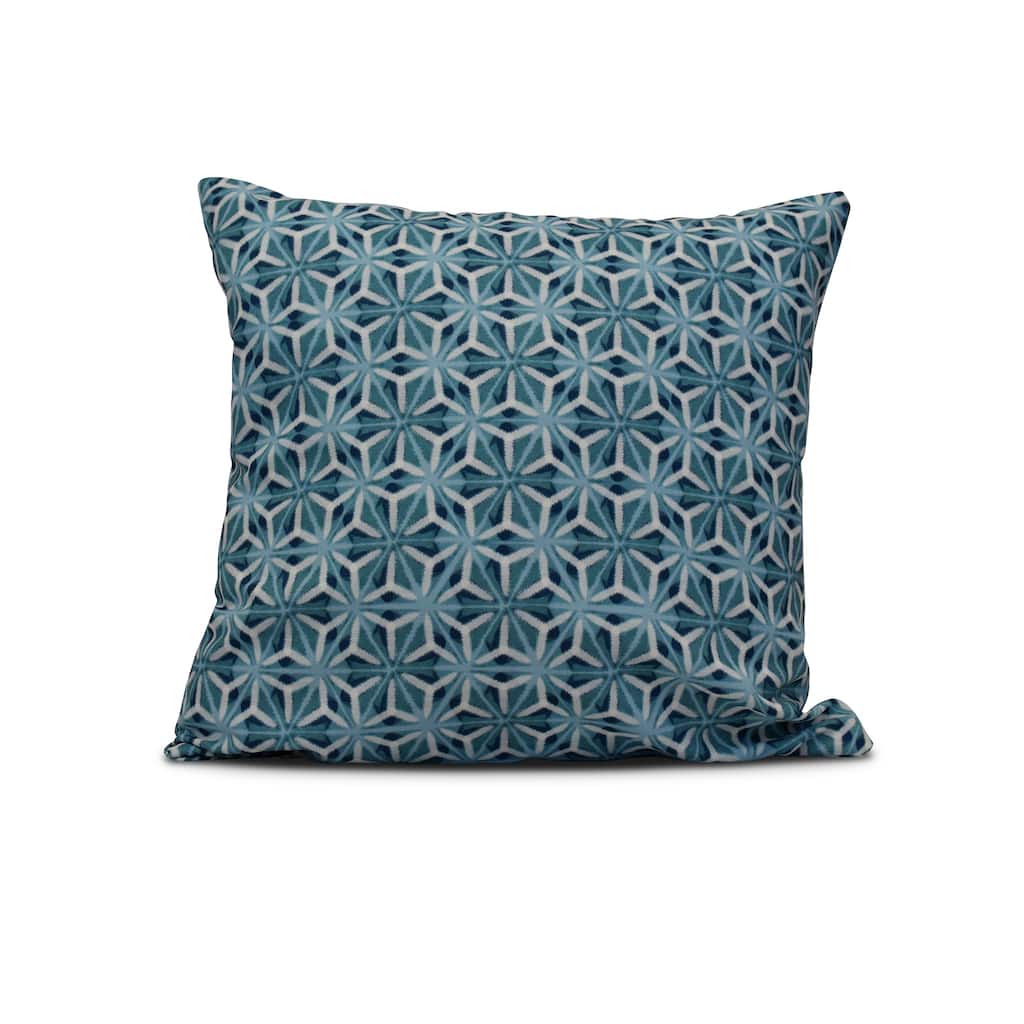 26-inch Water Mosaic Geometric Print Pillow