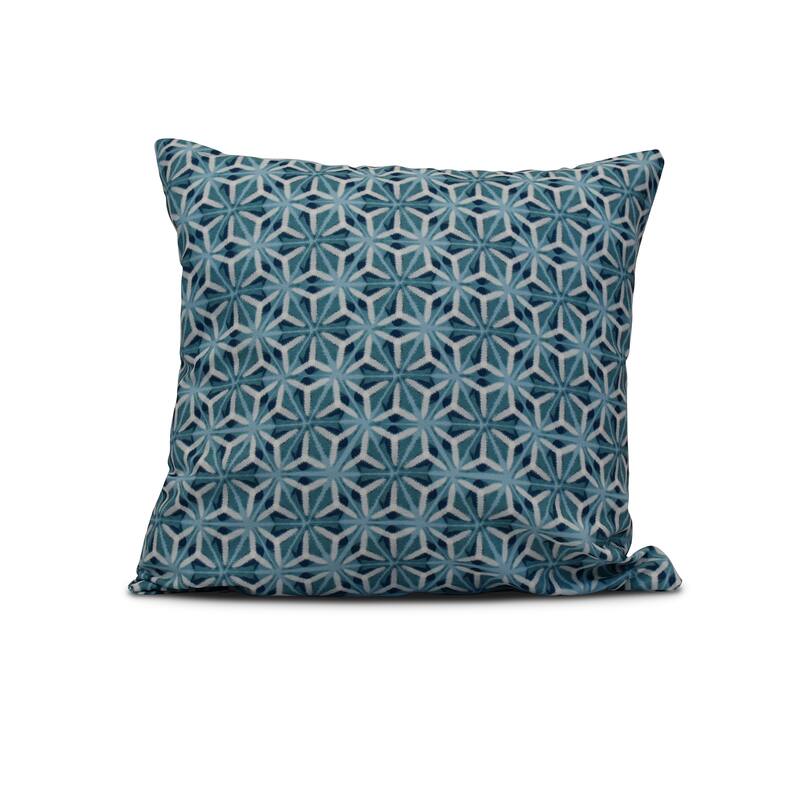 26-inch Water Mosaic Geometric Print Pillow