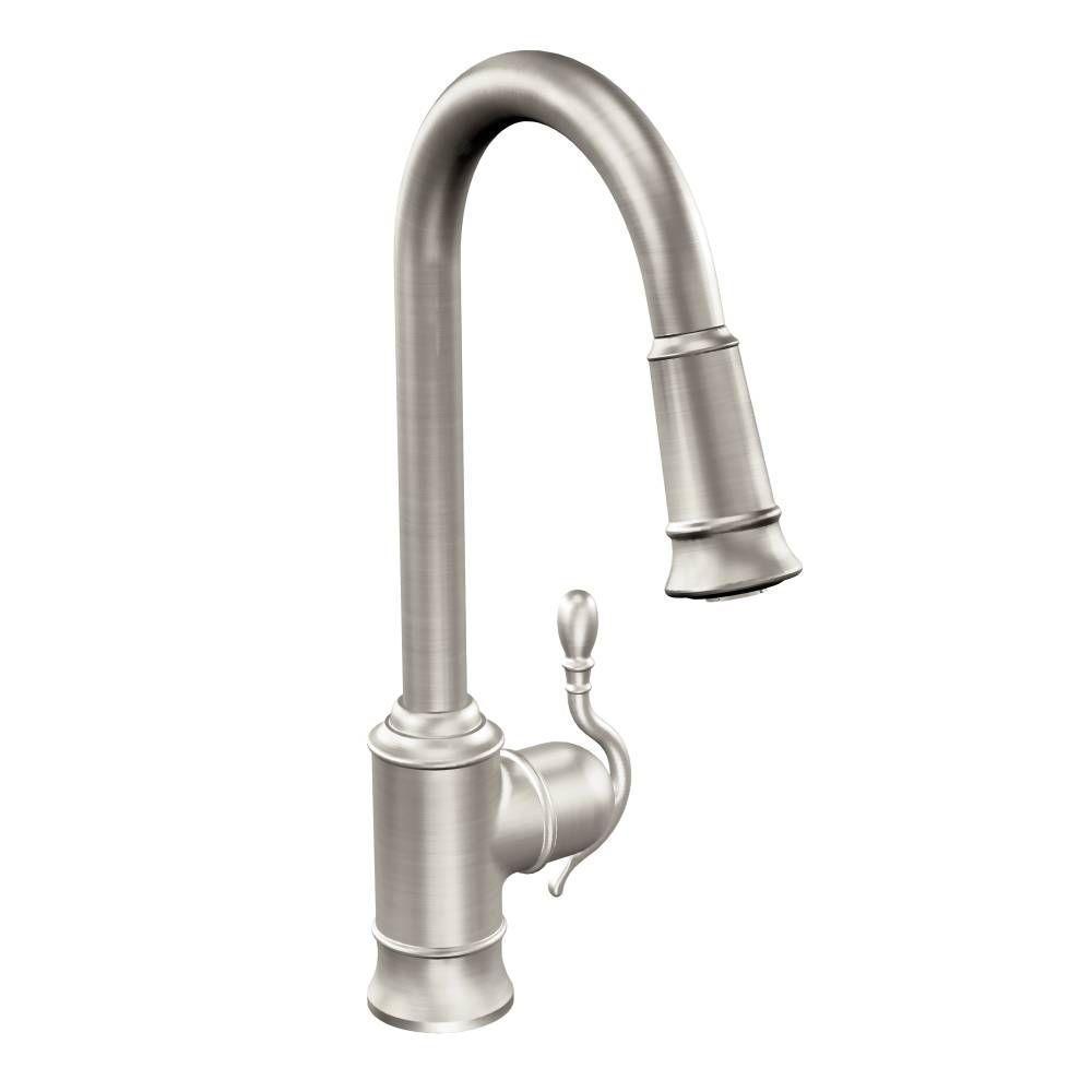 Shop Moen Woodmere Single Handle Pull Down Sprayer Kitchen Faucet