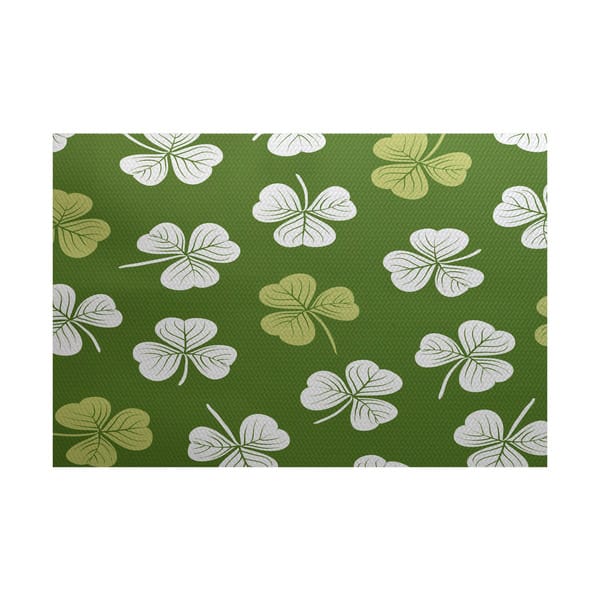Lucky Holiday Floral Print Indoor, Outdoor Rug (4' x 6') - Overstock ...