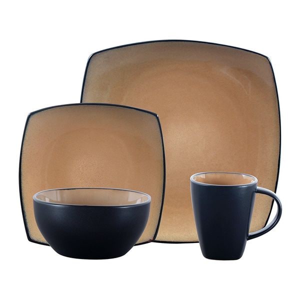 Gibson Home Soho Lounge 16 Piece Square Stoneware Dinnerware Set ... Gibson Home Soho Lounge 16 Piece Square Stoneware Dinnerware Set ...