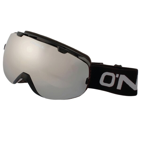 SnowGoggles Large Black Silver Mirror