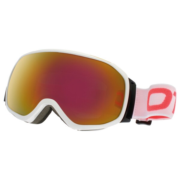 SnowGoggles Medium White Red Mirror