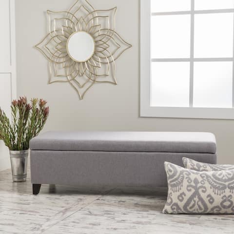 Gable Fabric Storage Ottoman by Christopher Knight Home