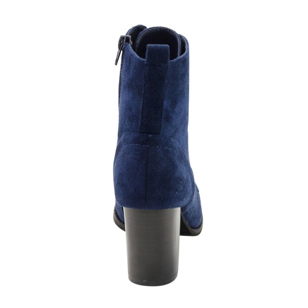blue suede ankle boots womens