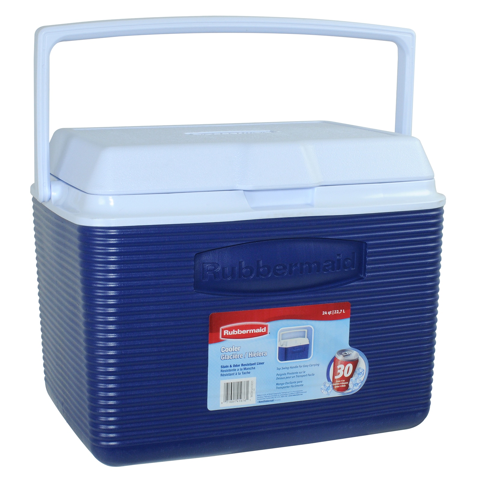 Rubbermaid Blue Wheeled Insulated Chest Cooler at