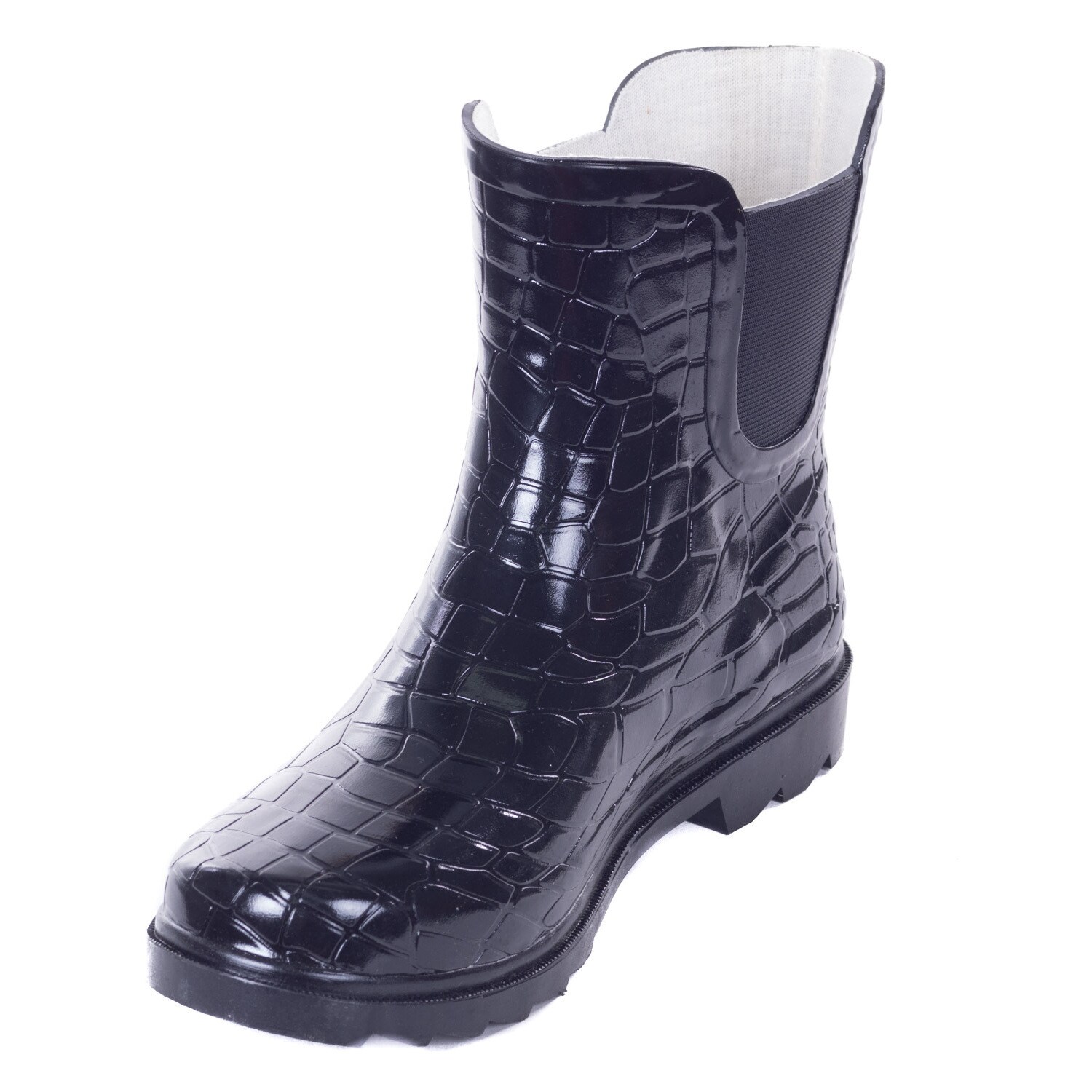 womens black ankle rain boots