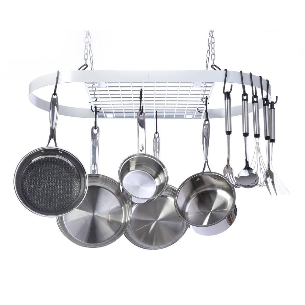 Kinetic GoGreen Classicor White Wrought Iron Oval Pot Rack