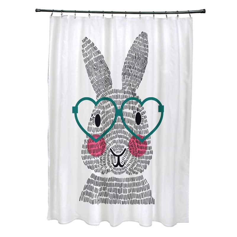 What's Up Bunny. Holiday Animal Print Shower Curtain