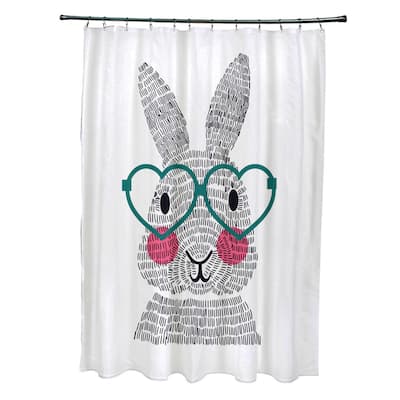 What's Up Bunny. Holiday Animal Print Shower Curtain