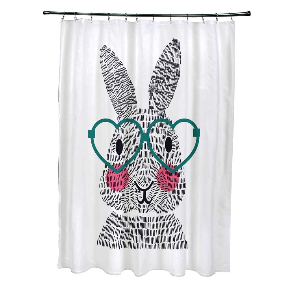 What's Up Bunny. Holiday Animal Print Shower Curtain