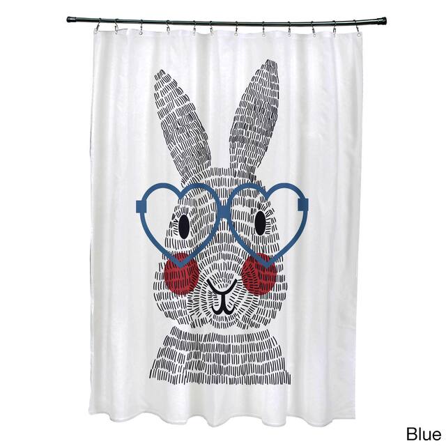 What's Up Bunny. Holiday Animal Print Shower Curtain