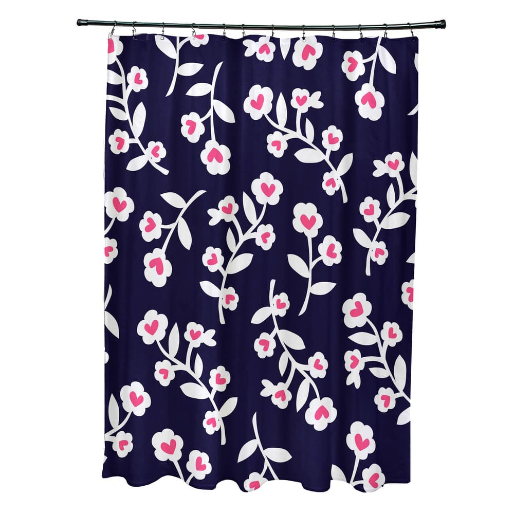 Valentines Floral Holiday Floral Print Shower Curtain