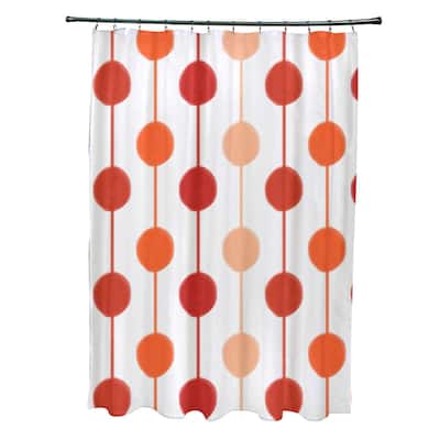 Brady Beads Stripe Print Shower Curtain