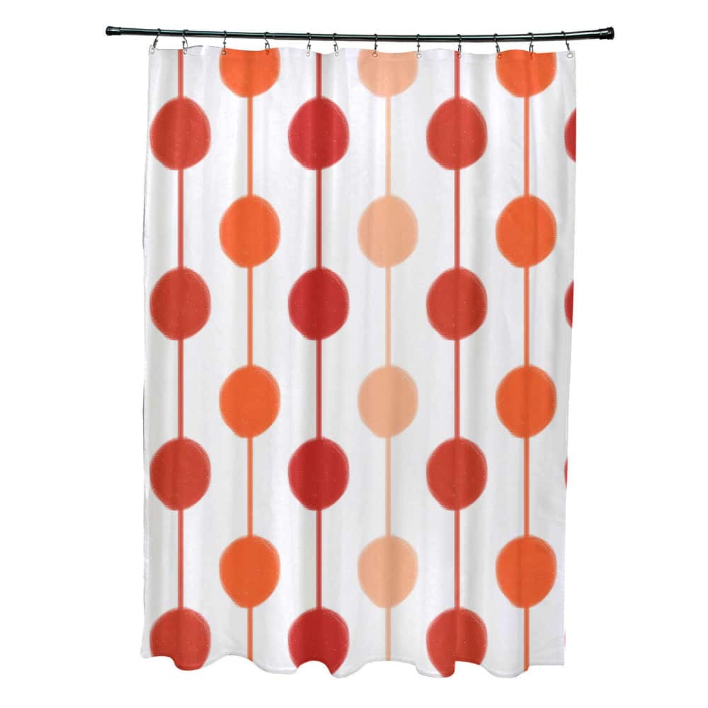 Brady Beads Stripe Print Shower Curtain