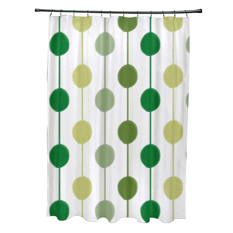 Brady Beads Stripe Print Shower Curtain - Green