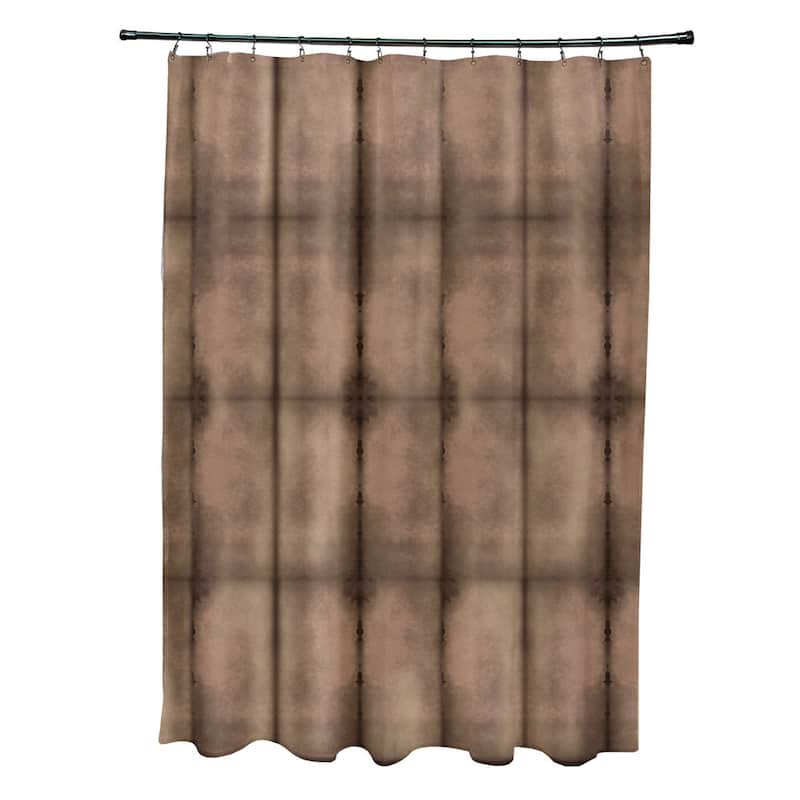 Pool Stripe Print Shower Curtain - Brown
