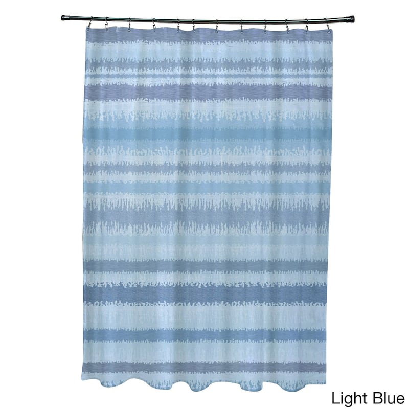 Raya De Agua Stripedd Print Shower Curtain - Blue
