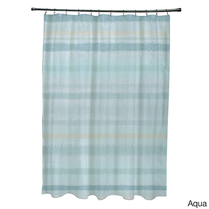 Raya De Agua Stripedd Print Shower Curtain - Aqua