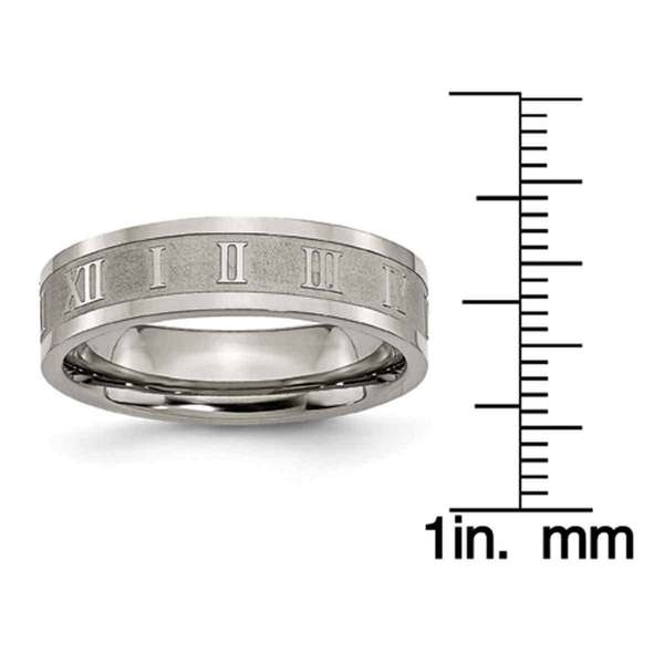 Titanium Brushed Enameled Flat 6mm Band Size 9 Length 0 Width 6 Titanium Brushed Enameled Flat 6mm Band Size 9 Length 0 Width 6